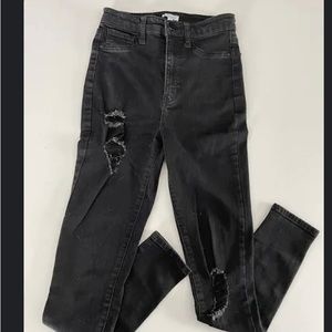 Love, Fire Women's Distressed Black Denim Jeans